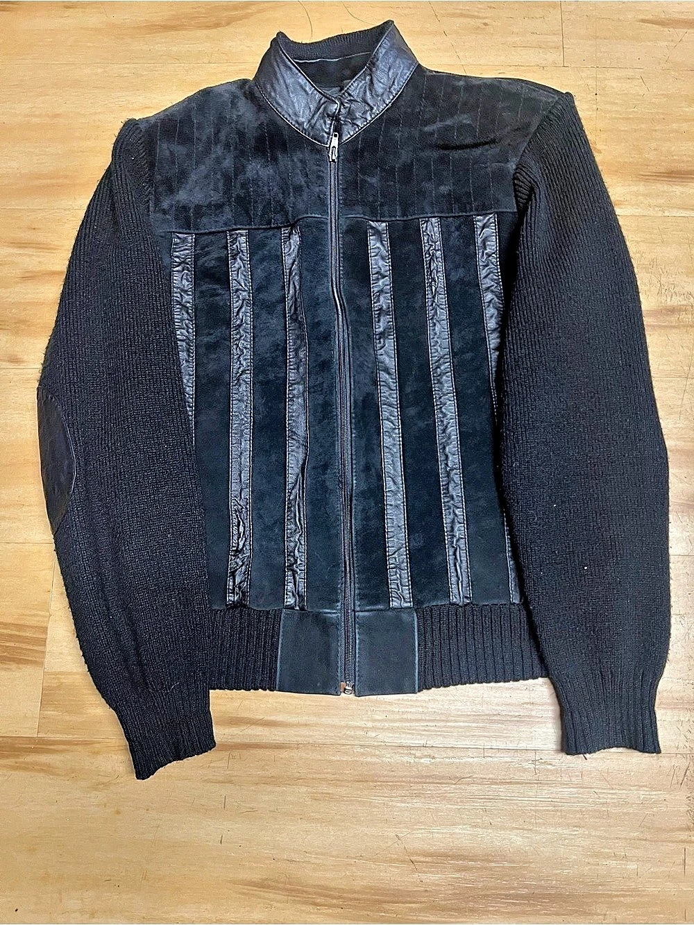 Deerskin Trading Post Black Leather-Look Bomber Jacket XL
